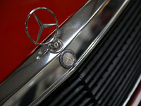 The Mercedes-Benz logo is seen during the Tuning Show Expo in Krakow, Poland, on September 8, 2024. (