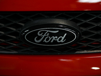 The Ford logo is seen during the Tuning Show Expo in Krakow, Poland, on September 8, 2024. (