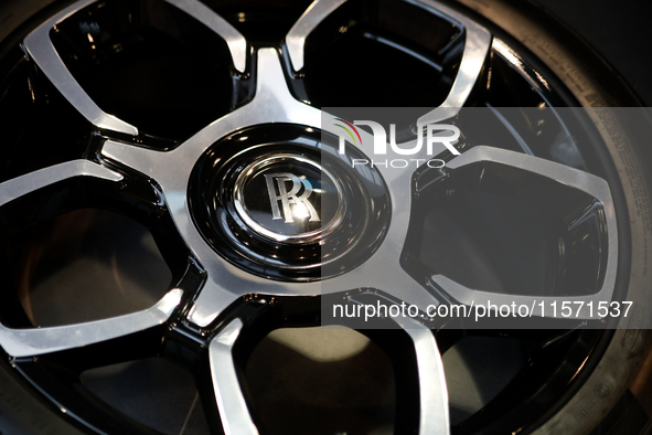 A car wheel with the Rolls-Royce logo is seen during the Tuning Show Expo in Krakow, Poland, on September 8, 2024. 