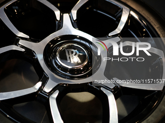 A car wheel with the Rolls-Royce logo is seen during the Tuning Show Expo in Krakow, Poland, on September 8, 2024. (