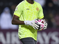 Umm Salal SC goalkeeper Landing Badji plays in the Ooredoo Qatar Stars League 24/25 match between Al-Sadd SC and Umm Salal SC at Jassim bin...