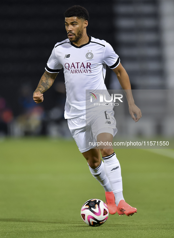 Paulo Silva of Al Sadd SC plays in the Ooredoo Qatar Stars League 24/25 match between Al-Sadd SC and Umm Salal SC at Jassim bin Hamad Stadiu...