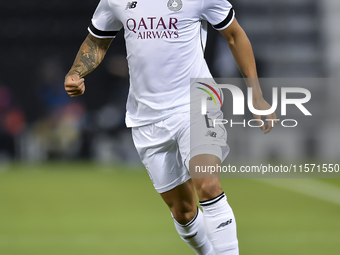 Paulo Silva of Al Sadd SC plays in the Ooredoo Qatar Stars League 24/25 match between Al-Sadd SC and Umm Salal SC at Jassim bin Hamad Stadiu...