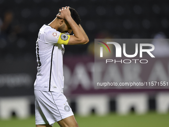 Hasan Khalid Alhaydos of Al Sadd SC plays in the Ooredoo Qatar Stars League 24/25 match between Al-Sadd SC and Umm Salal SC at Jassim bin Ha...