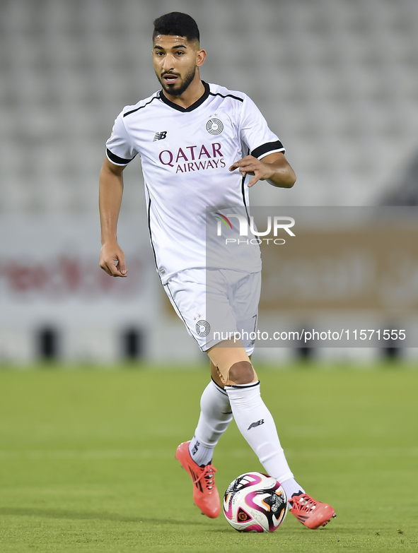 Mohammed Waad Albayati of Al Sadd SC plays in the Ooredoo Qatar Stars League 24/25 match between Al-Sadd SC and Umm Salal SC at Jassim bin H...