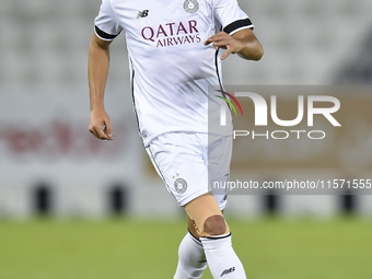 Mohammed Waad Albayati of Al Sadd SC plays in the Ooredoo Qatar Stars League 24/25 match between Al-Sadd SC and Umm Salal SC at Jassim bin H...