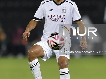 Tarek Salman of Al Sadd SC plays in the Ooredoo Qatar Stars League 24/25 match between Al-Sadd SC and Umm Salal SC at Jassim bin Hamad Stadi...