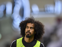 Akram Hassan Afif of Al Sadd SC plays in the Ooredoo Qatar Stars League 24/25 match between Al-Sadd SC and Umm Salal SC at Jassim bin Hamad...