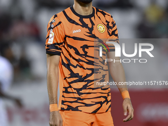 Marouane Louadni of Umm Salal SC plays in the Ooredoo Qatar Stars League 24/25 match between Al-Sadd SC and Umm Salal SC at Jassim bin Hamad...