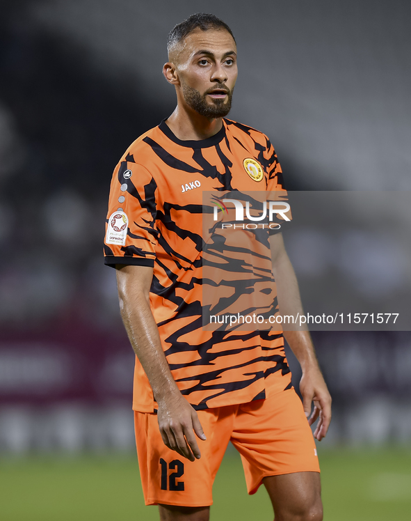 Khaled Abdelraouf Alzrigi of Umm Salal SC plays in the Ooredoo Qatar Stars League 24/25 match between Al-Sadd SC and Umm Salal SC at Jassim...