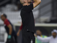 Al Sadd SC head coach Felix Sanchez Bas reacts during the Ooredoo Qatar Stars League 24/25 match between Al-Sadd SC and Umm Salal SC at Jass...