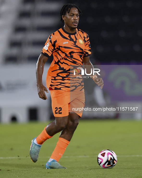 Edidiong Nigerian of Umm Salal SC plays in the Ooredoo Qatar Stars League 24/25 match between Al-Sadd SC and Umm Salal SC at Jassim bin Hama...