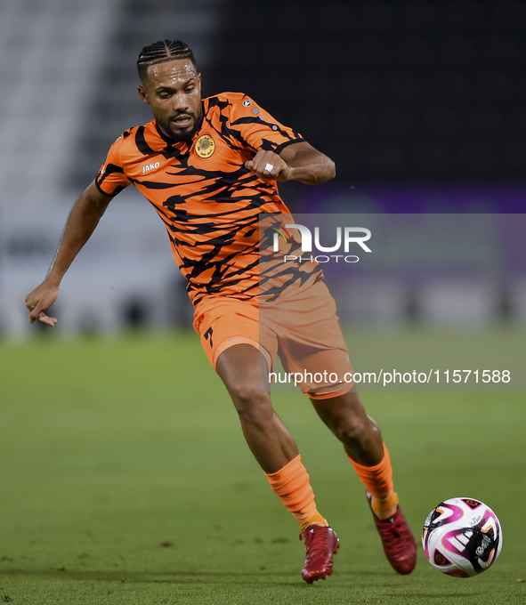 KENJI Joel of Umm Salal SC plays in the Ooredoo Qatar Stars League 24/25 match between Al-Sadd SC and Umm Salal SC at Jassim bin Hamad Stadi...