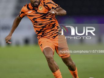 KENJI Joel of Umm Salal SC plays in the Ooredoo Qatar Stars League 24/25 match between Al-Sadd SC and Umm Salal SC at Jassim bin Hamad Stadi...