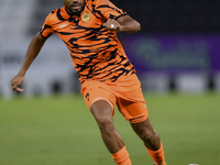 KENJI Joel of Umm Salal SC plays in the Ooredoo Qatar Stars League 24/25 match between Al-Sadd SC and Umm Salal SC at Jassim bin Hamad Stadi...