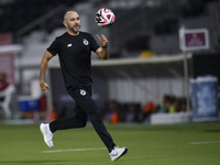 Al Sadd SC head coach Felix Sanchez Bas reacts during the Ooredoo Qatar Stars League 24/25 match between Al-Sadd SC and Umm Salal SC at Jass...