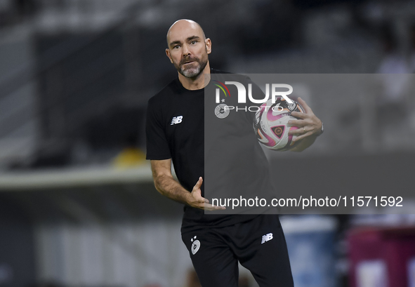 Al Sadd SC head coach Felix Sanchez Bas reacts during the Ooredoo Qatar Stars League 24/25 match between Al-Sadd SC and Umm Salal SC at Jass...