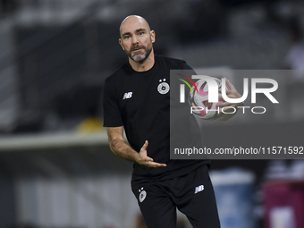 Al Sadd SC head coach Felix Sanchez Bas reacts during the Ooredoo Qatar Stars League 24/25 match between Al-Sadd SC and Umm Salal SC at Jass...