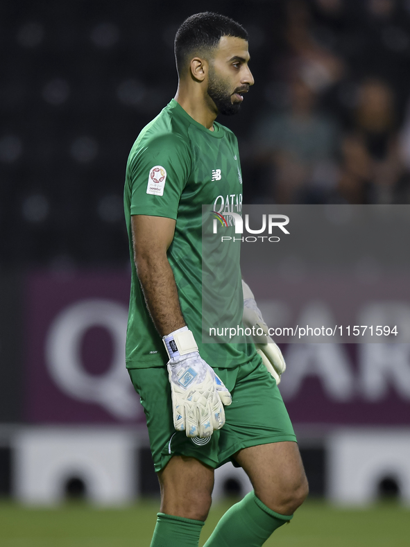 Goalkeeper Saad Abdulla Alsheeb of Al Sadd SC plays in the Ooredoo Qatar Stars League 24/25 match between Al-Sadd SC and Umm Salal SC at Jas...