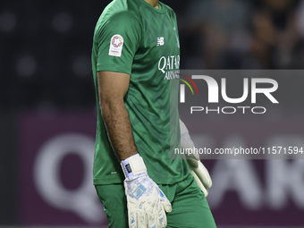 Goalkeeper Saad Abdulla Alsheeb of Al Sadd SC plays in the Ooredoo Qatar Stars League 24/25 match between Al-Sadd SC and Umm Salal SC at Jas...