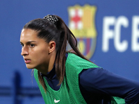 Francisca Nazareth plays during the match between FC Barcelona Women and Real Sociedad Women, corresponding to week 2 of the Liga F, at the...