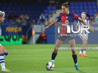 Francisca Nazareth plays during the match between FC Barcelona Women and Real Sociedad Women, corresponding to week 2 of the Liga F, at the...