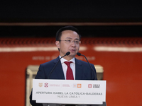 Zhang Run, His Excellency Ambassador of the People's Republic of China in Mexico, accompanies Marti Batres, head of the Mexico City governme...