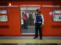 View inside Balderas station in Mexico City, Mexico, on September 13, 2024, during the reopening of the Isabel La Catolica and Balderas stat...