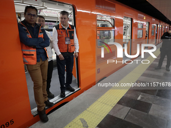 View inside Balderas station in Mexico City, Mexico, on September 13, 2024, during the reopening of the Isabel La Catolica and Balderas stat...