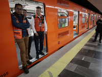 View inside Balderas station in Mexico City, Mexico, on September 13, 2024, during the reopening of the Isabel La Catolica and Balderas stat...