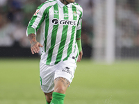 Chimy Avila of Real Betis runs with the ball during the La Liga EA Sports match between Real Betis and CD Leganes at Benito Villamarin in Se...