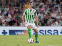 Diego Llorente of Real Betis controls the ball during the La Liga EA Sports match between Real Betis and CD Leganes at Benito Villamarin in...