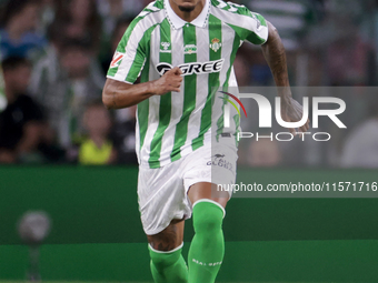 Natan Bernardo de Souza of Real Betis runs with the ball during the La Liga EA Sports match between Real Betis and CD Leganes at Benito Vill...