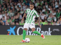 Natan Bernardo de Souza of Real Betis passes the ball during the La Liga EA Sports match between Real Betis and CD Leganes at Benito Villama...