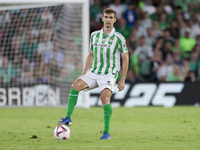 Diego Llorente of Real Betis controls the ball during the La Liga EA Sports match between Real Betis and CD Leganes at Benito Villamarin in...