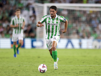 Pablo Fornals of Real Betis runs with the ball during the La Liga EA Sports match between Real Betis and CD Leganes at Benito Villamarin in...