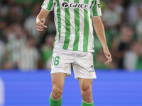 Sergi Altimira of Real Betis controls the ball during the La Liga EA Sports match between Real Betis and CD Leganes at Benito Villamarin in...