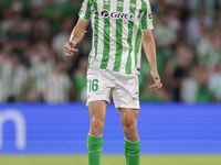 Sergi Altimira of Real Betis runs with the ball during the La Liga EA Sports match between Real Betis and CD Leganes at Benito Villamarin in...