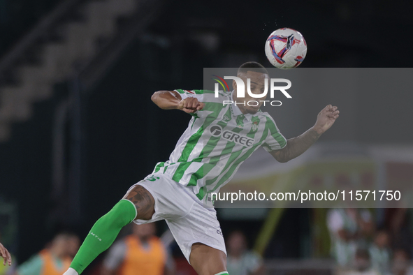 Natan Bernardo de Souza of Real Betis controls the ball during the La Liga EA Sports match between Real Betis and CD Leganes at Benito Villa...