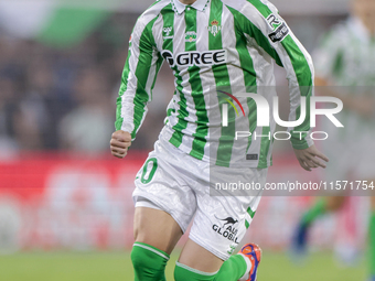 Giovani Lo Celso of Real Betis runs with the ball during the La Liga EA Sports match between Real Betis and CD Leganes at Benito Villamarin...