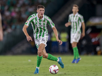 Sergi Altimira of Real Betis controls the ball during the La Liga EA Sports match between Real Betis and CD Leganes at Benito Villamarin in...