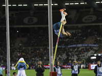 Armand Duplantis of Sweden competes in the Men's Pole Vault during the Wanda Diamond League 2024 final event, an athletics meeting. Armand G...