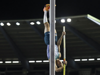 Armand Duplantis of Sweden competes in the Men's Pole Vault during the Wanda Diamond League 2024 final event, an athletics meeting. Armand G...