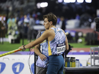 Armand Duplantis of Sweden competes in the Men's Pole Vault during the Wanda Diamond League 2024 final event, an athletics meeting. Armand G...