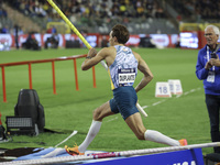 Armand Duplantis of Sweden competes in the Men's Pole Vault during the Wanda Diamond League 2024 final event, an athletics meeting. Armand G...