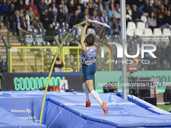 Armand Duplantis of Sweden competes in the Men's Pole Vault during the Wanda Diamond League 2024 final event, an athletics meeting. Armand G...