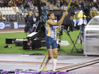 Armand Duplantis of Sweden competes in the Men's Pole Vault during the Wanda Diamond League 2024 final event, an athletics meeting. Armand G...