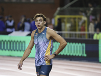 Armand Duplantis of Sweden competes in the Men's Pole Vault during the Wanda Diamond League 2024 final event, an athletics meeting. Armand G...