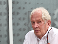 Helmut Marko before first practice ahead of the Formula 1 Grand Prix of Azerbaijan at Baku City Circuit in Baku, Azerbaijan on September 13,...