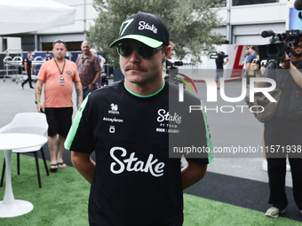 Valtteri Bottas of Kick Sauber before first practice ahead of the Formula 1 Grand Prix of Azerbaijan at Baku City Circuit in Baku, Azerbaija...